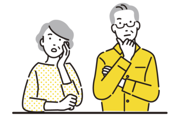 悩む老夫婦